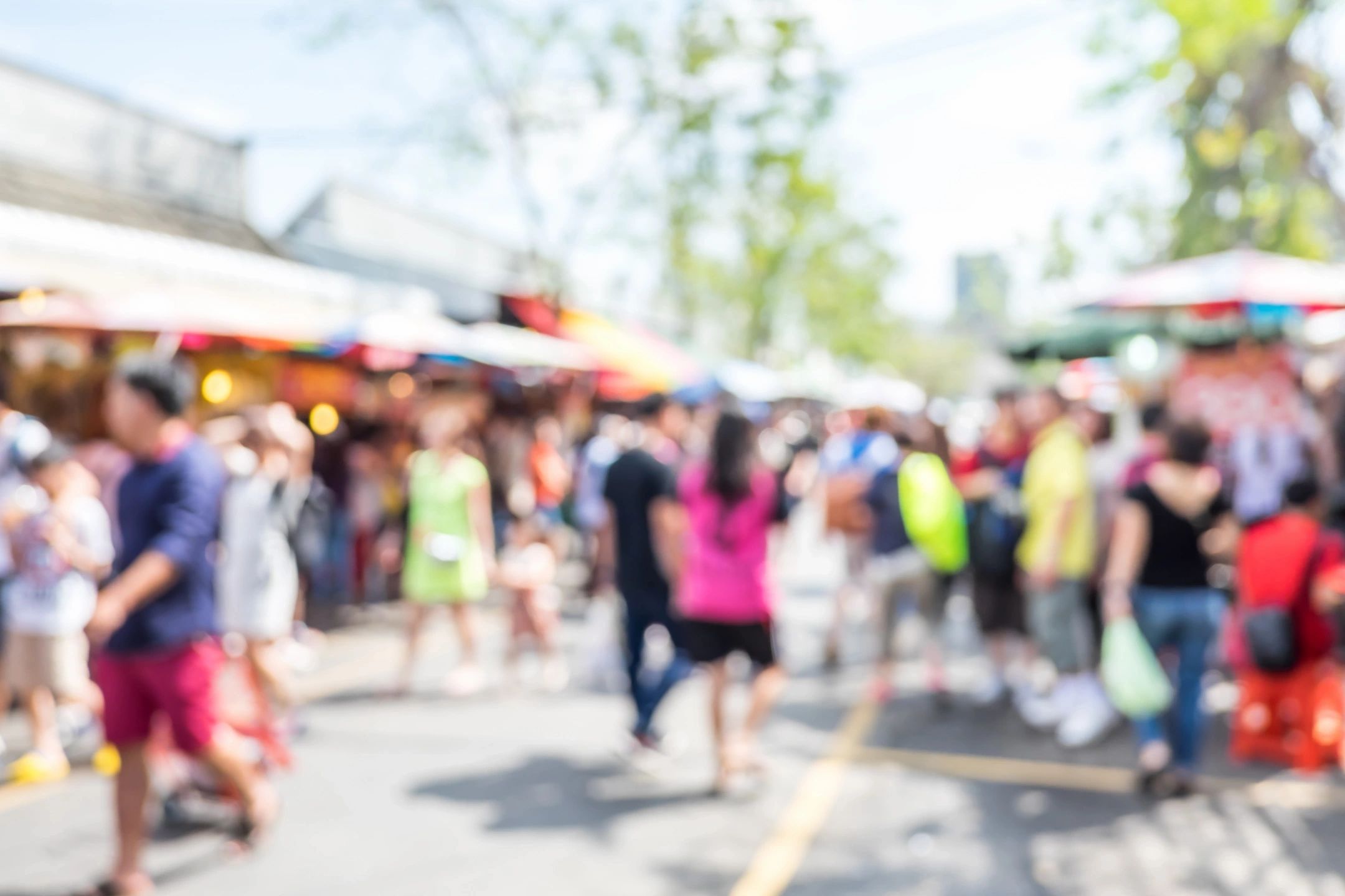 Busy local community market